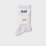 ALOA Crew Socks - White/Black