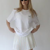 Heritage High-Rise Pleated Tennis Skirt - Ivory