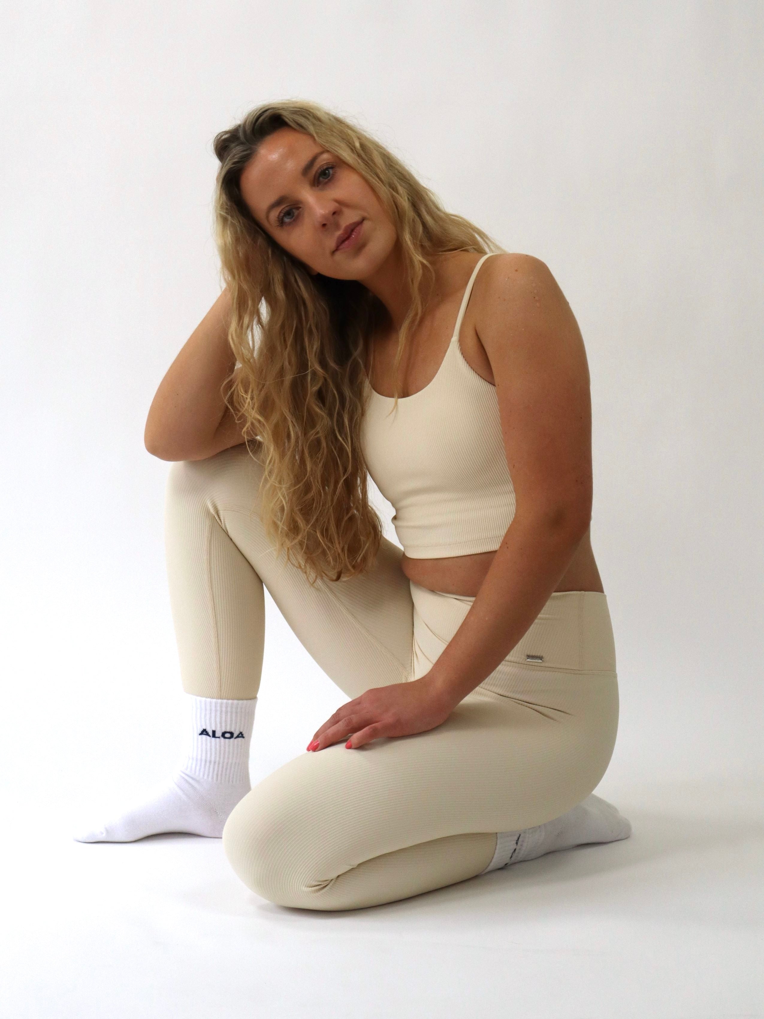 Comfort Soft-Rib Tank Bra, Butter studio