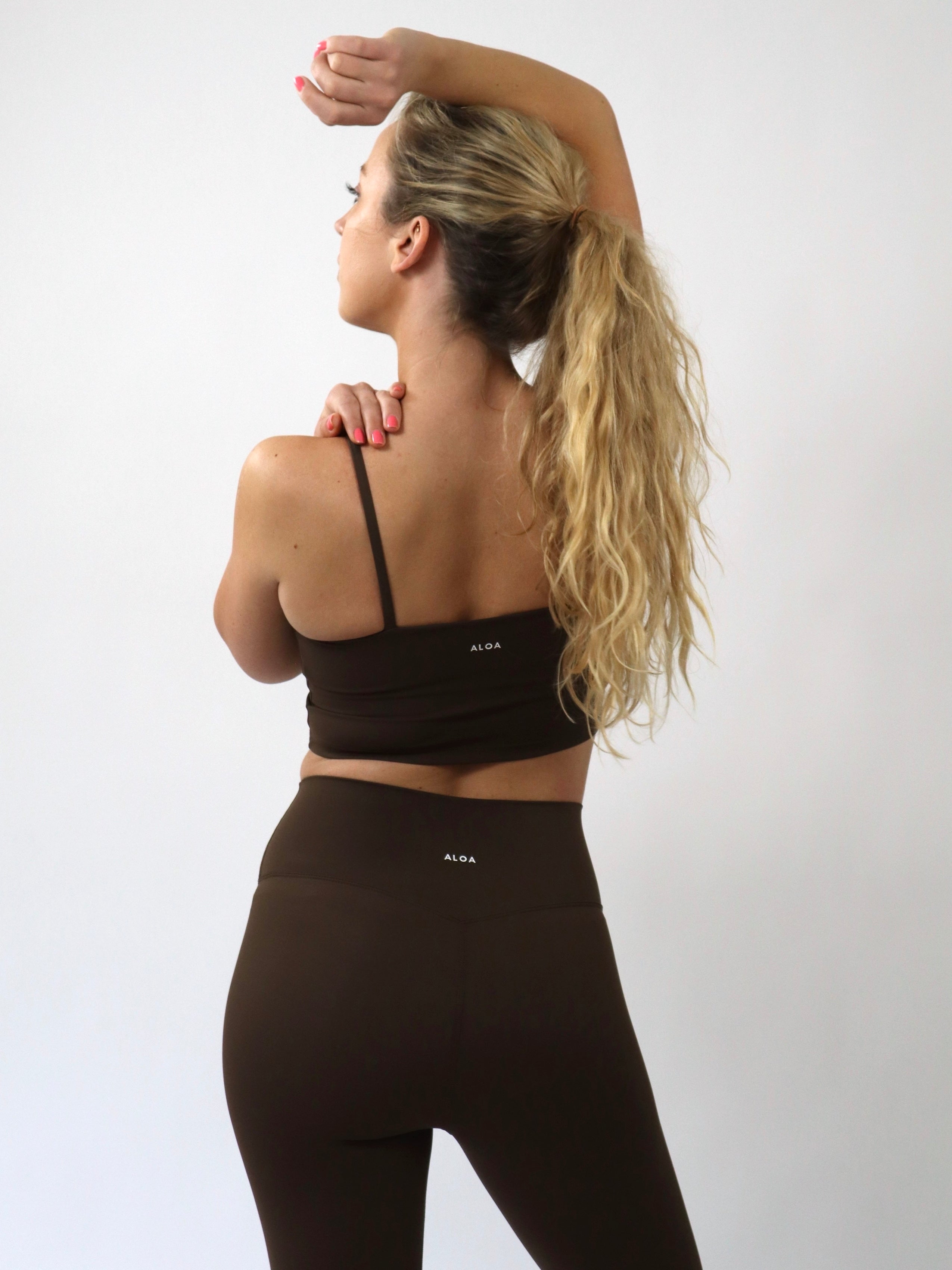 Signature Tank Bra, Chocolate back