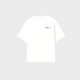 Oversized Sunday Club T-Shirt - White & Cherry