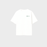 Oversized Sports T-shirt - White & Racing Green