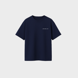 Oversized Wellness T-shirt - Marine & White