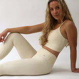 Comfort Soft-Rib Tank Bra, Butter side
