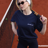 Oversized Wellness T-shirt - Marine & White