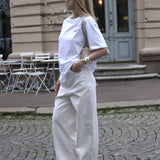 Oversized Sunday Club T-Shirt - White & Cherry