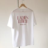 Oversized Sunday Club T-Shirt - White & Cherry